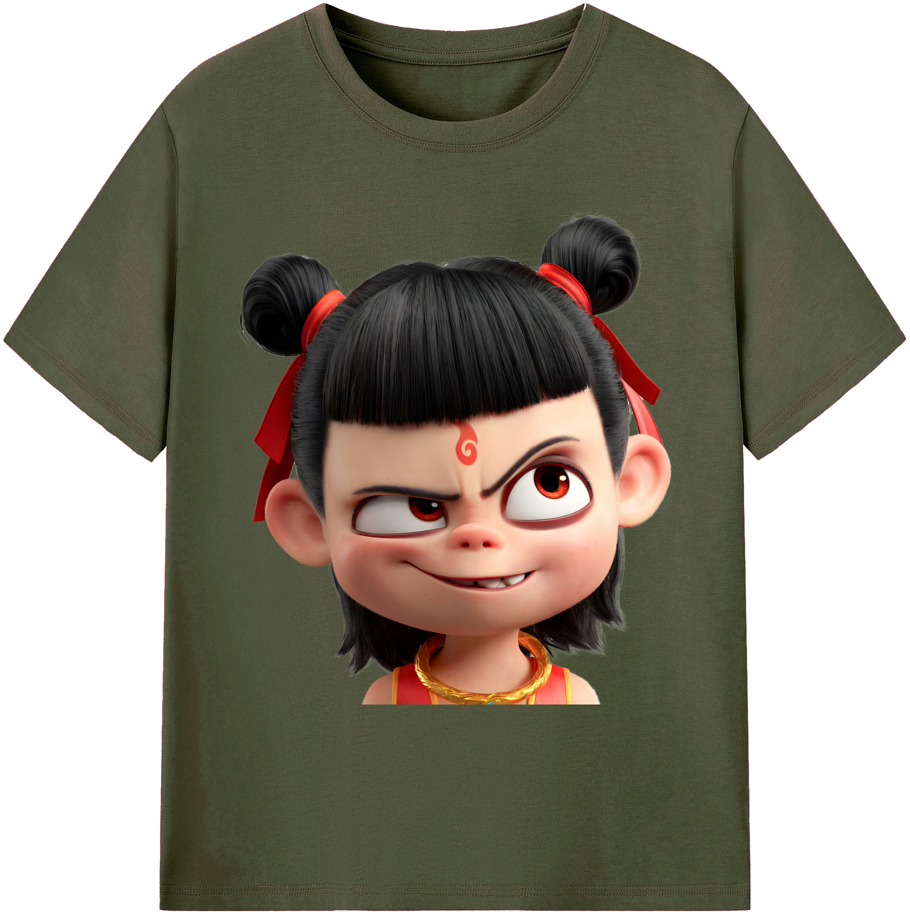 （画像用） Ne Zha 2 ナタ 魔童の大暴れ 綿100％ メンズ半袖Tシャツ｜肌触りやわらか＆通気性